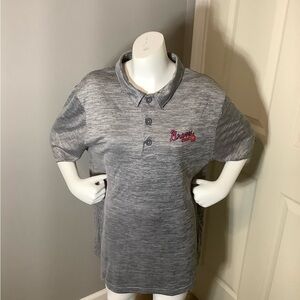 Men Large MLB Brand Atlanta Braves Golf Polo Shirt
